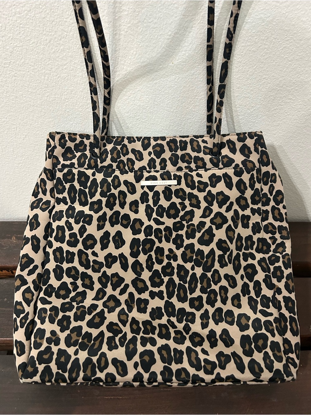 Nine West Leopard Print Tote in Beige and Black